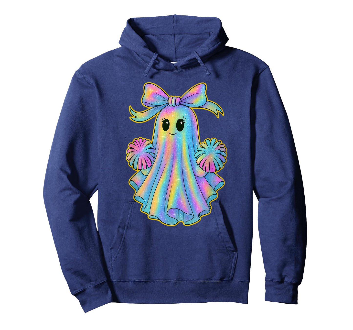 Cute Cheerleader Ghost Lover Pastel Halloween Coquette Bow T-Shirt