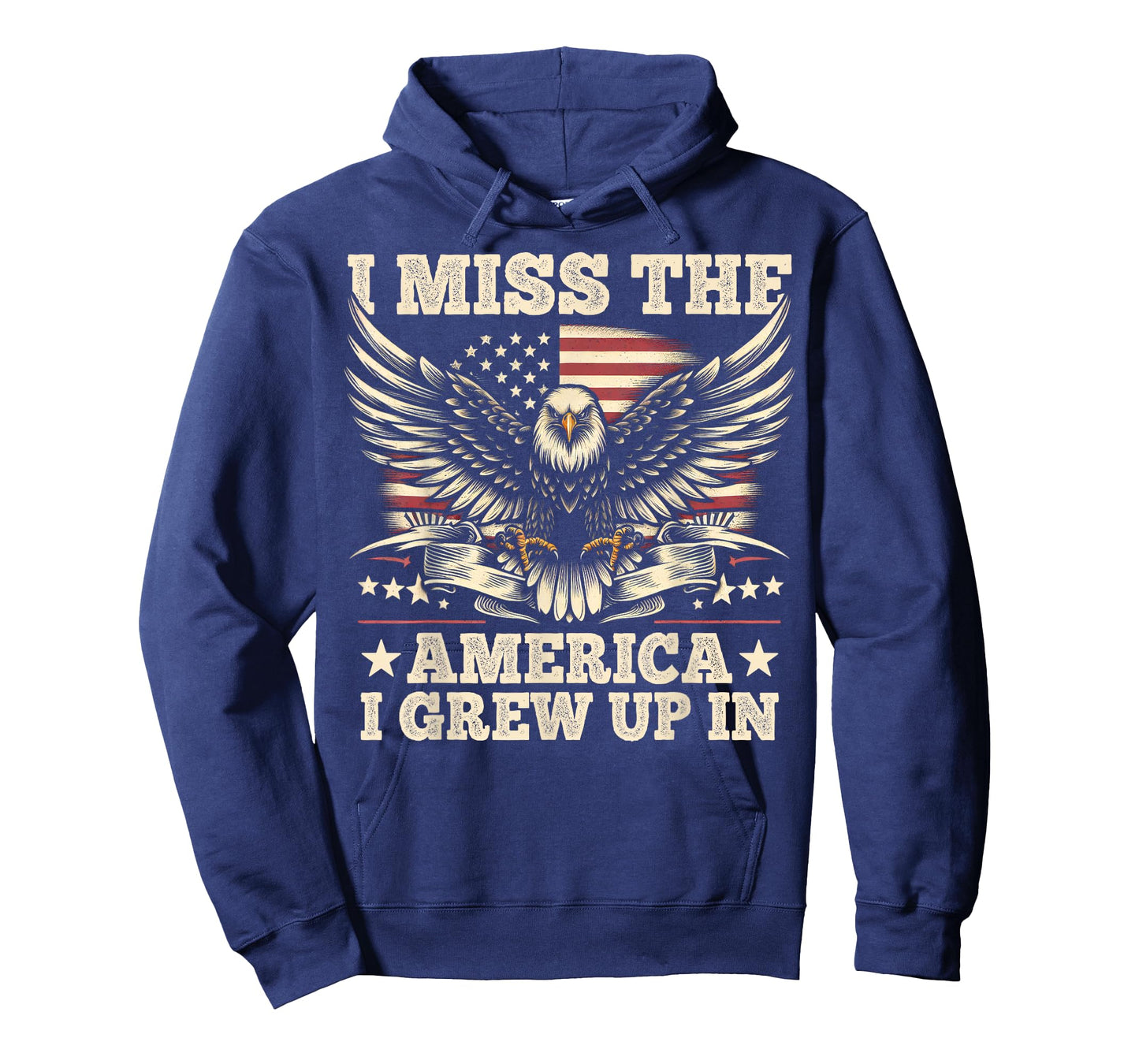 I Miss The America I Grew Up In Retrro Vintage American Flag T-Shirt