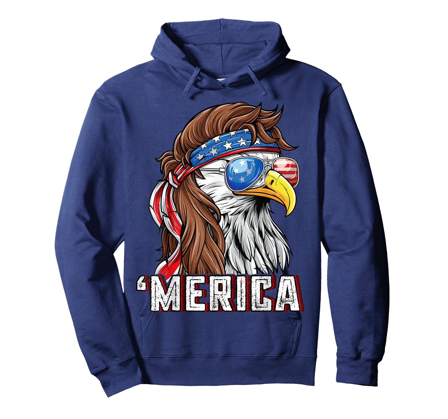 Merica USA American Flag Patriotic 4th of July Bald Eagle T-Shirt
