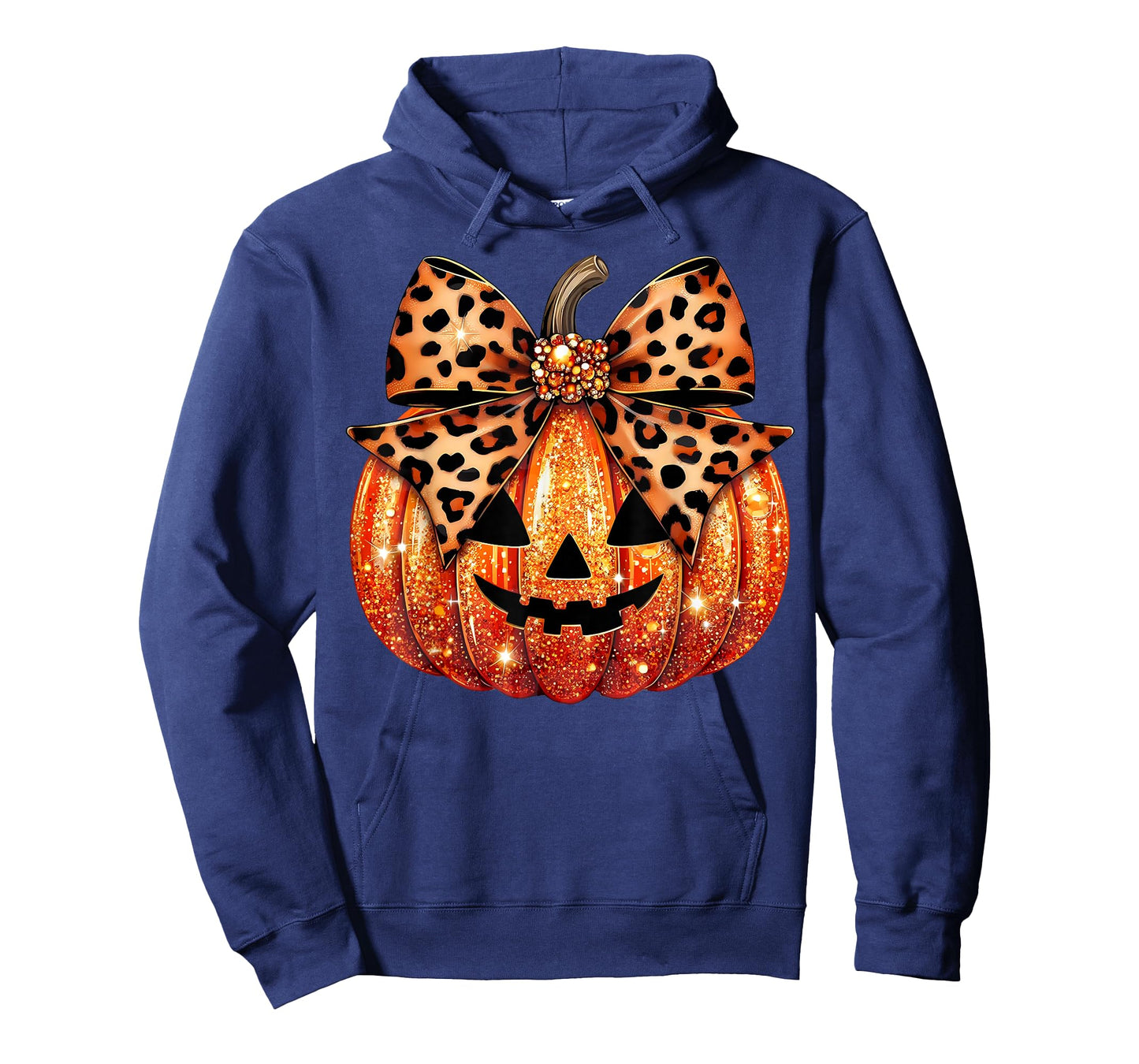 Sparkly Pumpkin Leopard Coquette Bow Pumpkin For Women Girls T-Shirt