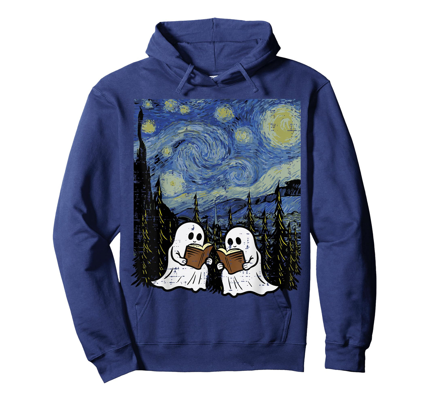 Halloween Ghosts Books Starry Night Costume Men Women Kids T-Shirt