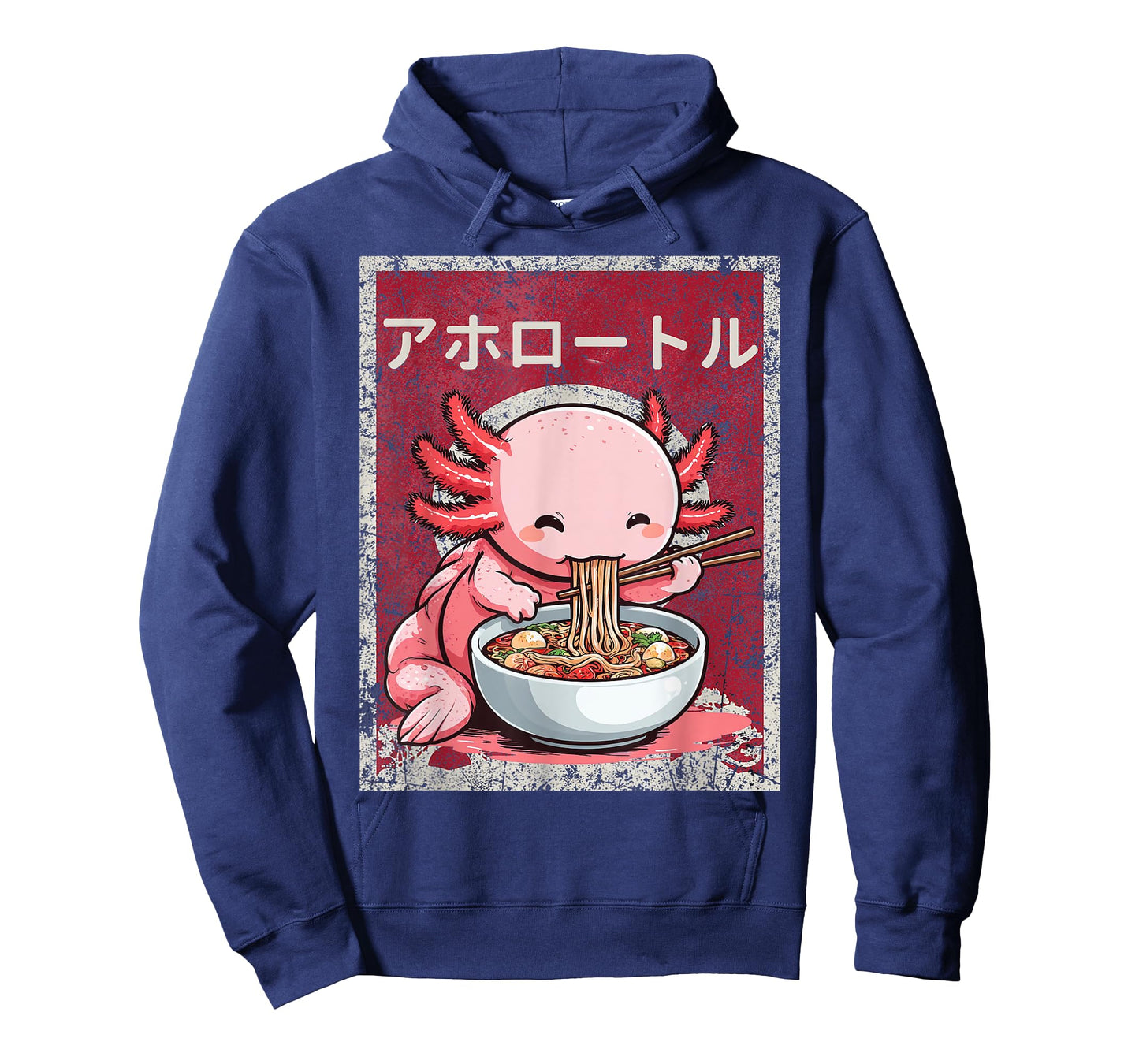 Kawaii Funny Axolotl Eating Ramen Anime Noodle Lover kids T-Shirt