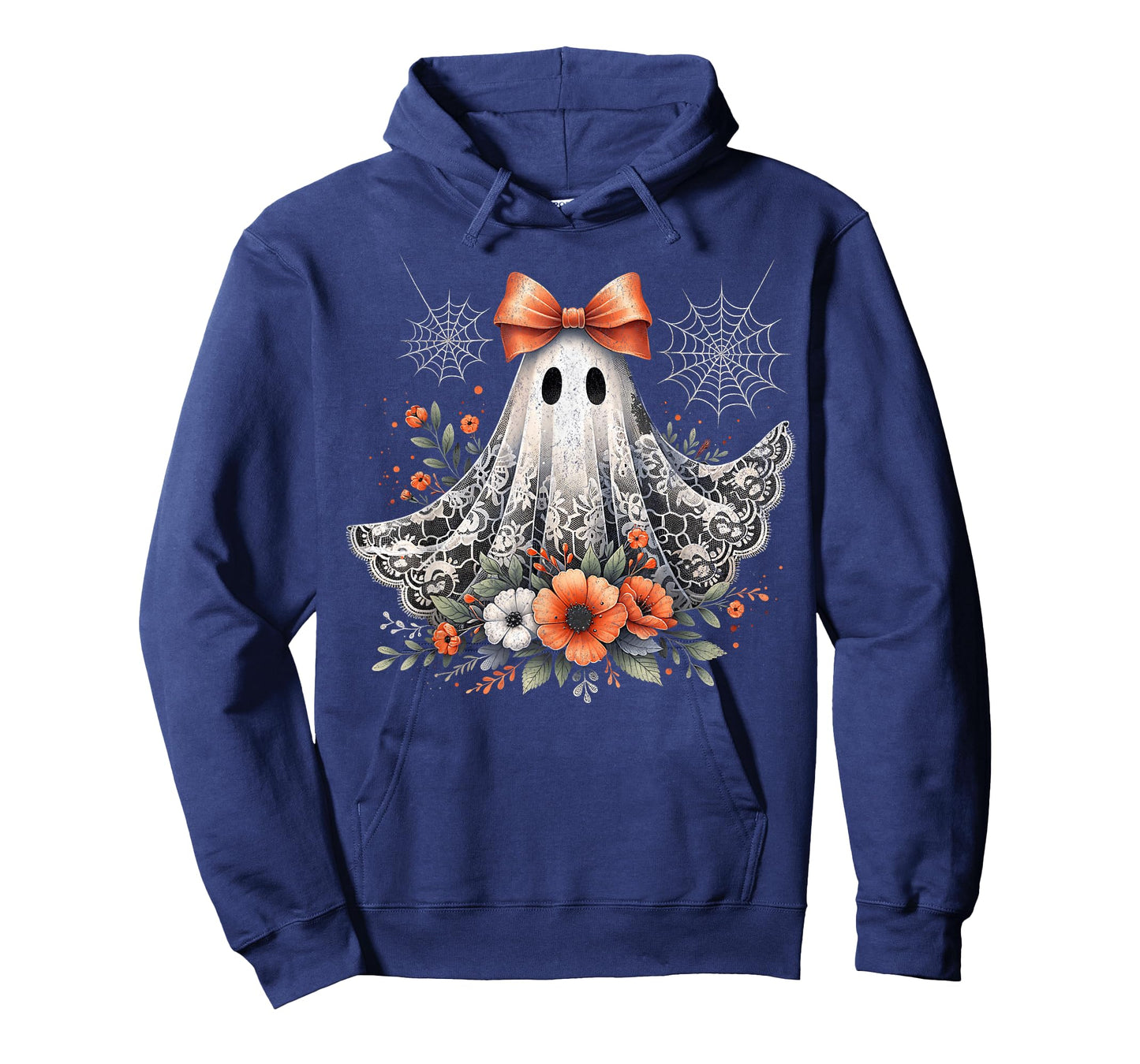 Cute Floral Lace Ghost Boujee Coquette Bow Spooky Halloween T-Shirt
