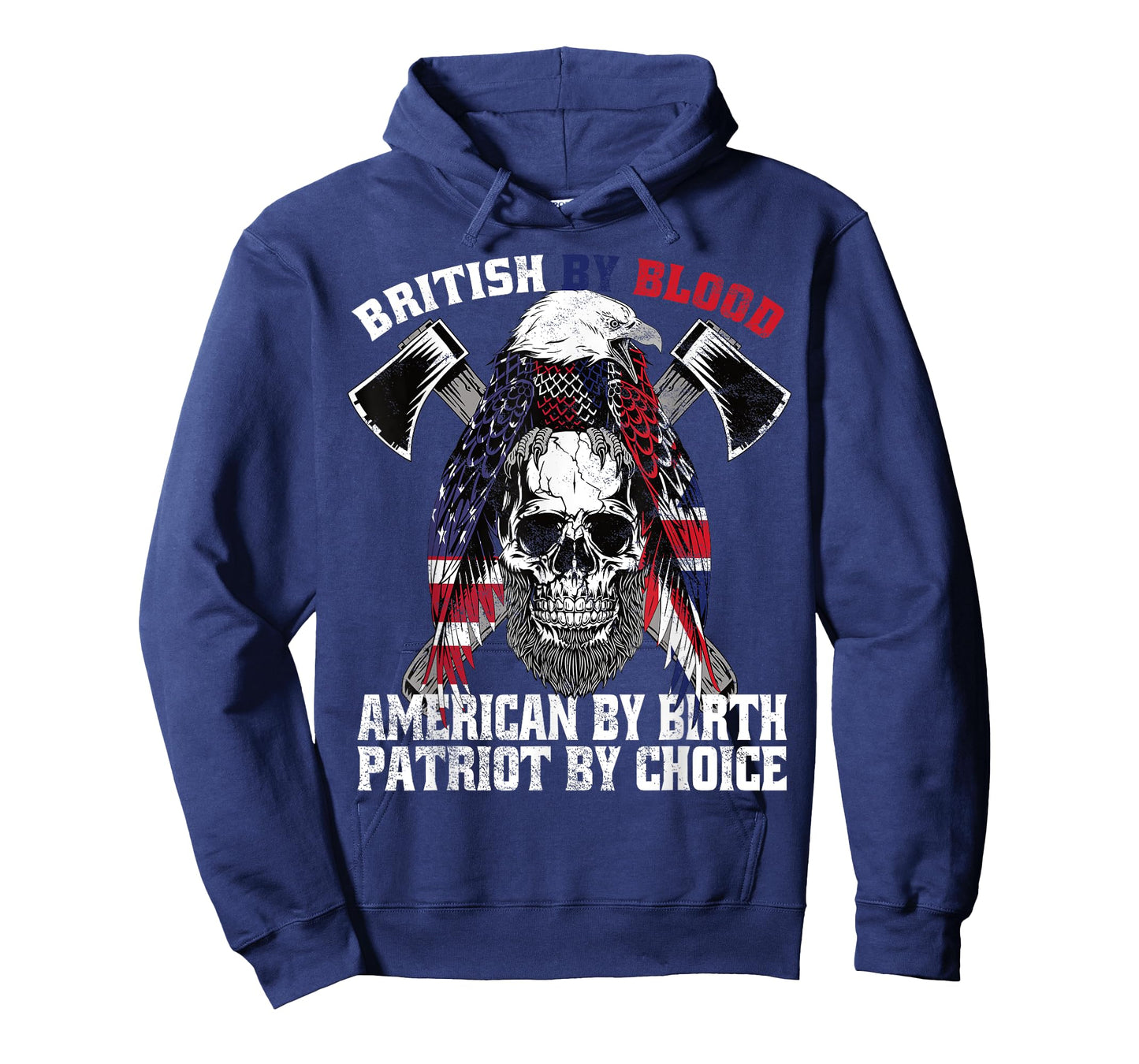 British By Blood American By Birth Patriot by Choice Eagle T-Shirt