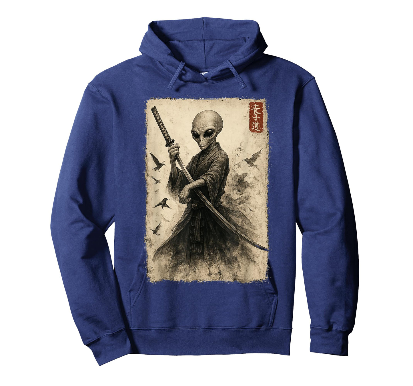 Samurai Ninja Alien Japanese Art Anime Ukiyo-e Graphic T-Shirt