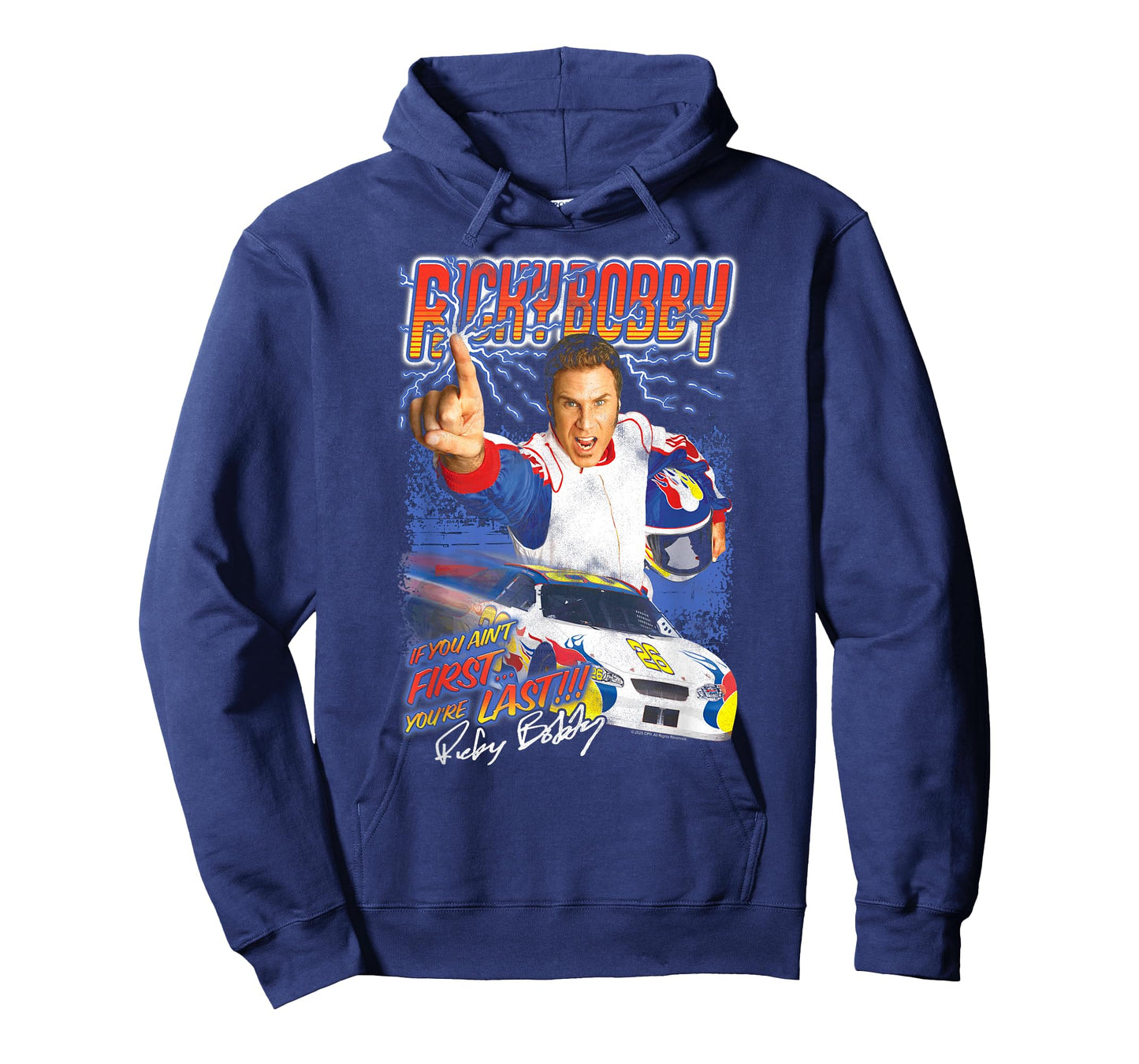 Talladega Nights Ricky Bobby Retro Lightning Collage Movie T-Shirt