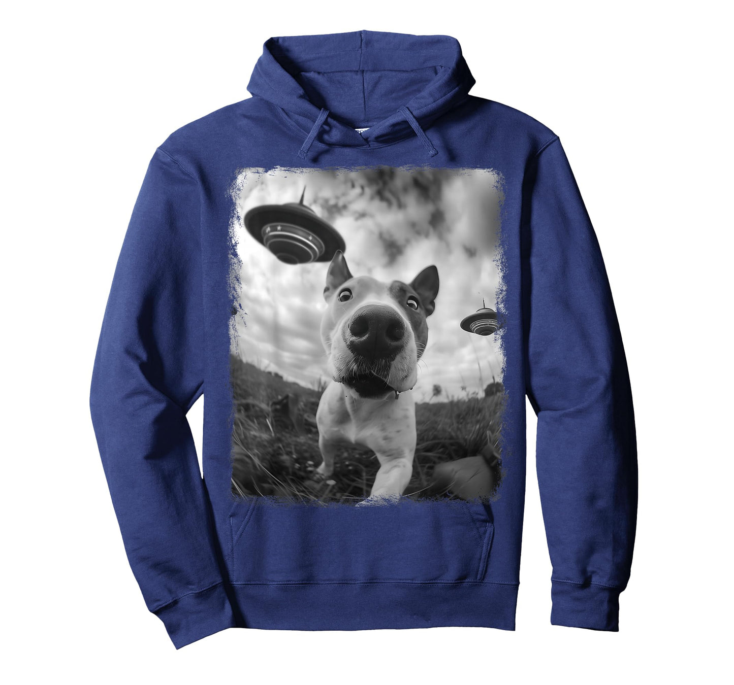 American Bull Terrier Dog UFO Alien Extraterrestrial Selfie T-Shirt