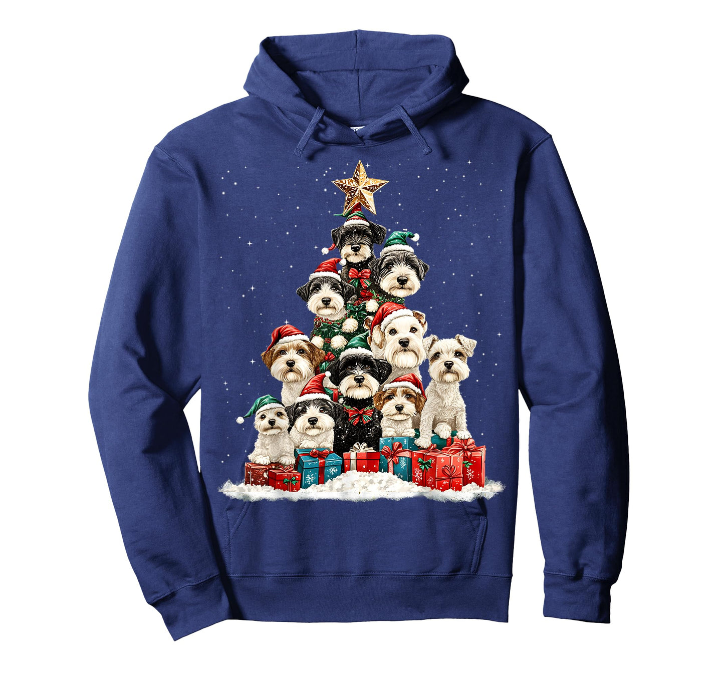Miniature Schnauzer Christmas Tree Dog Santa Merry Dogmas T-Shirt