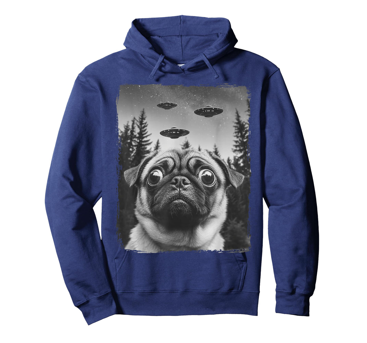 Pug UFO Selfie Funny Pug T-Shirt