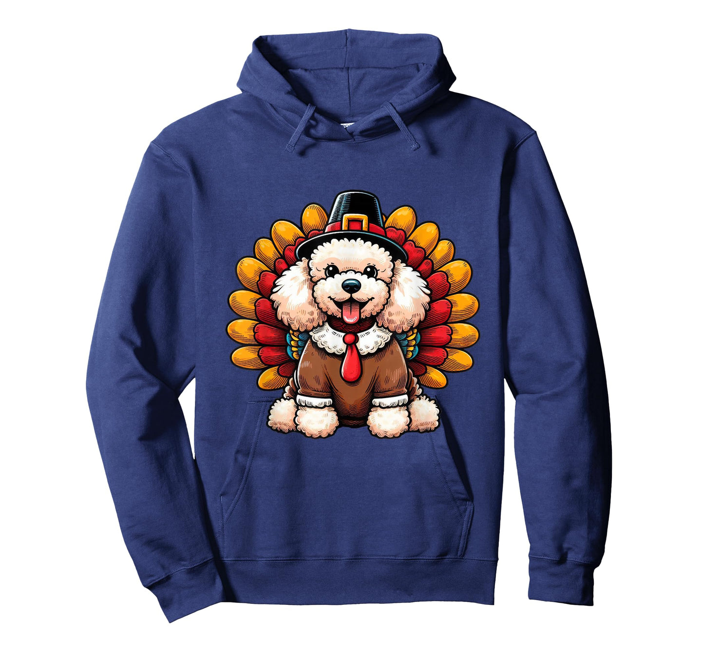 Cute Dog Poodle Thanksgiving Kids Teen Girl Boy T-Shirt