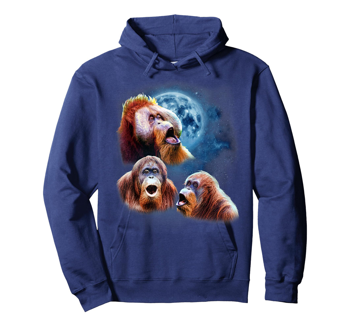 Funny Orangutan Shirt - Orangutans Howling at the Moon T-Shirt