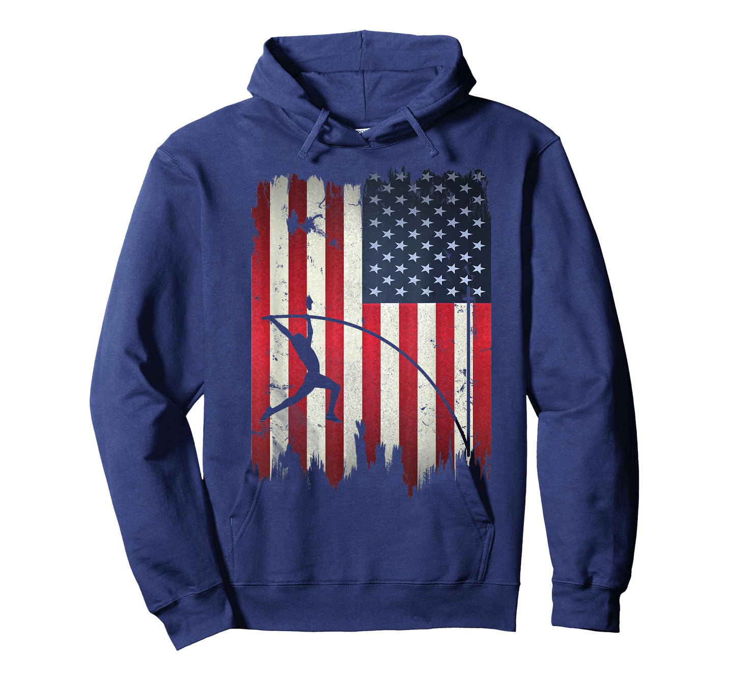 Pole Vault USA American Flag 4th of July Jump Sports Gift T-Shirt