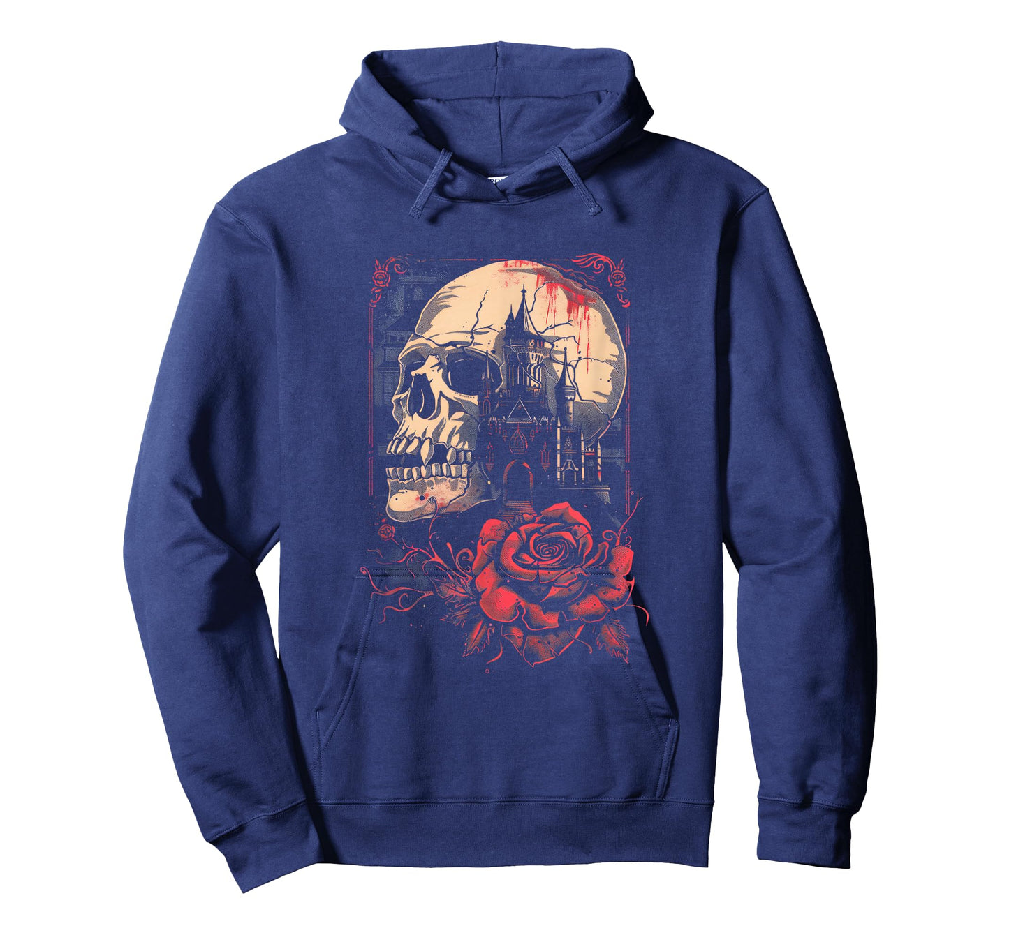 Anime Goth Japanese Skull Rose Gothic Vintage Art Macabre T-Shirt