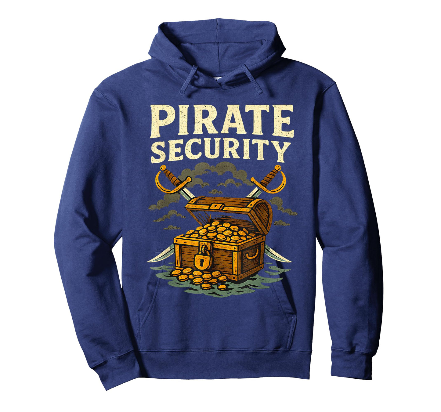 Pirate Security Funny Treasure Chest Crossed Swords Humor T-Shirt
