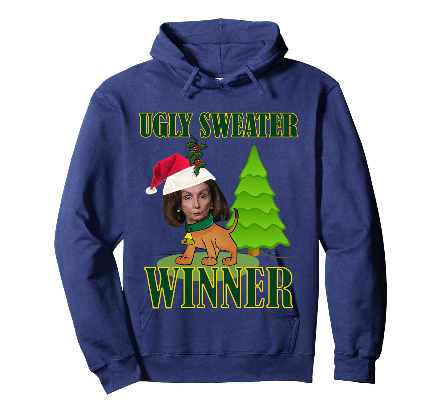Nancy Pelosi Ugly Sweater Winner Christmas Party Humor Long Sleeve T-Shirt
