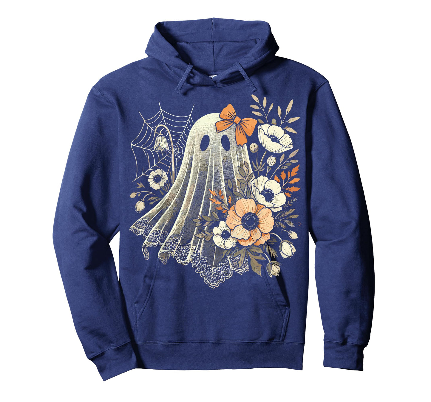 Halloween Ghost with Flowers Vintage T-Shirt