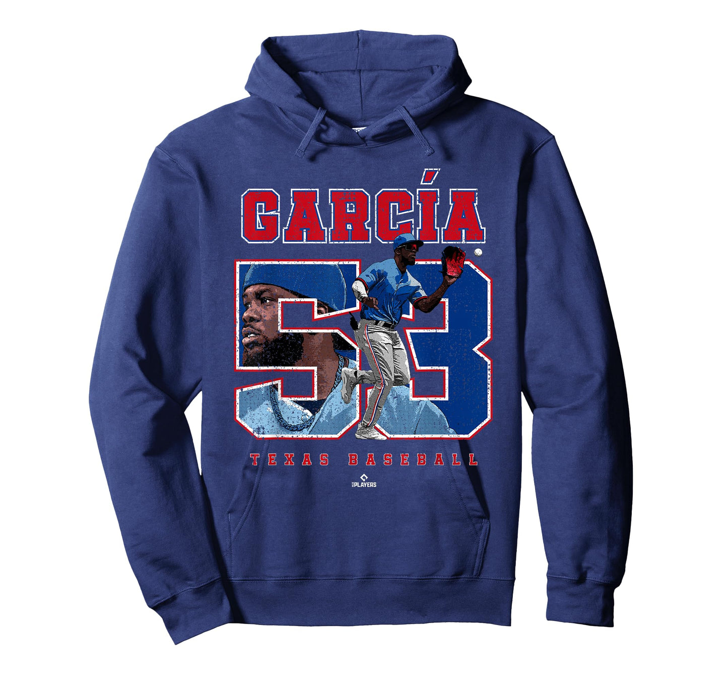 Number and Portrait Adolis Garcia Texas MLBPA T-Shirt