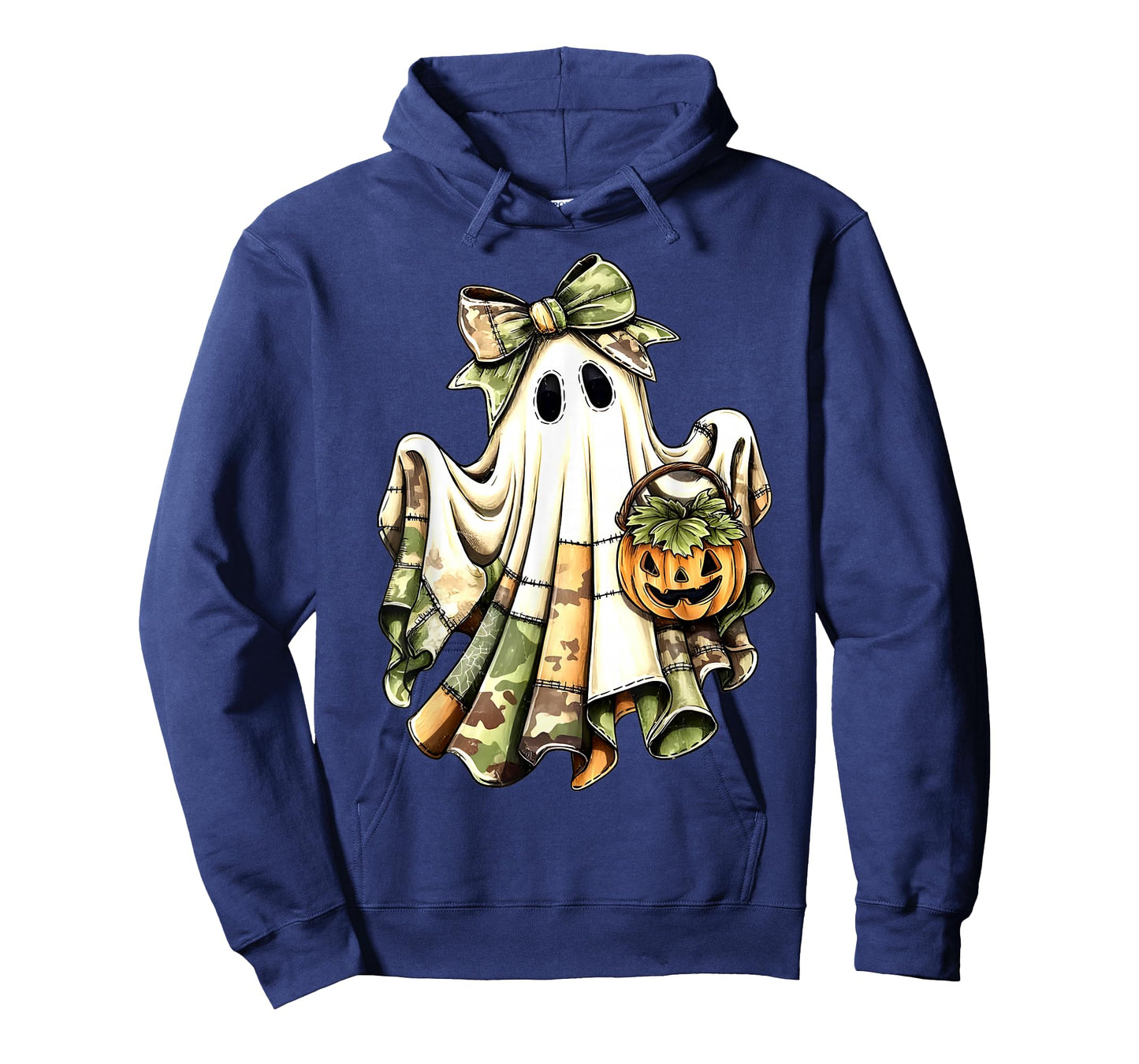 Halloween Green Camo Ghost Patchwork Camouflage Girl Women T-Shirt