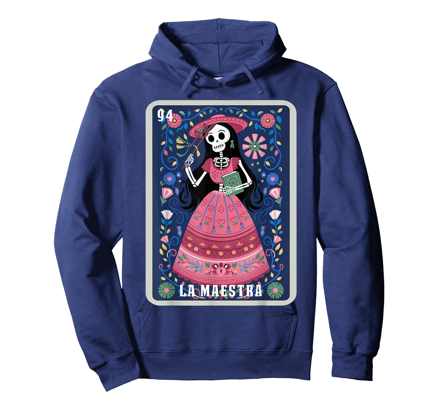 La Maestra Halloween Mexican Bingo Card Teacher Lottery Card T-Shirt