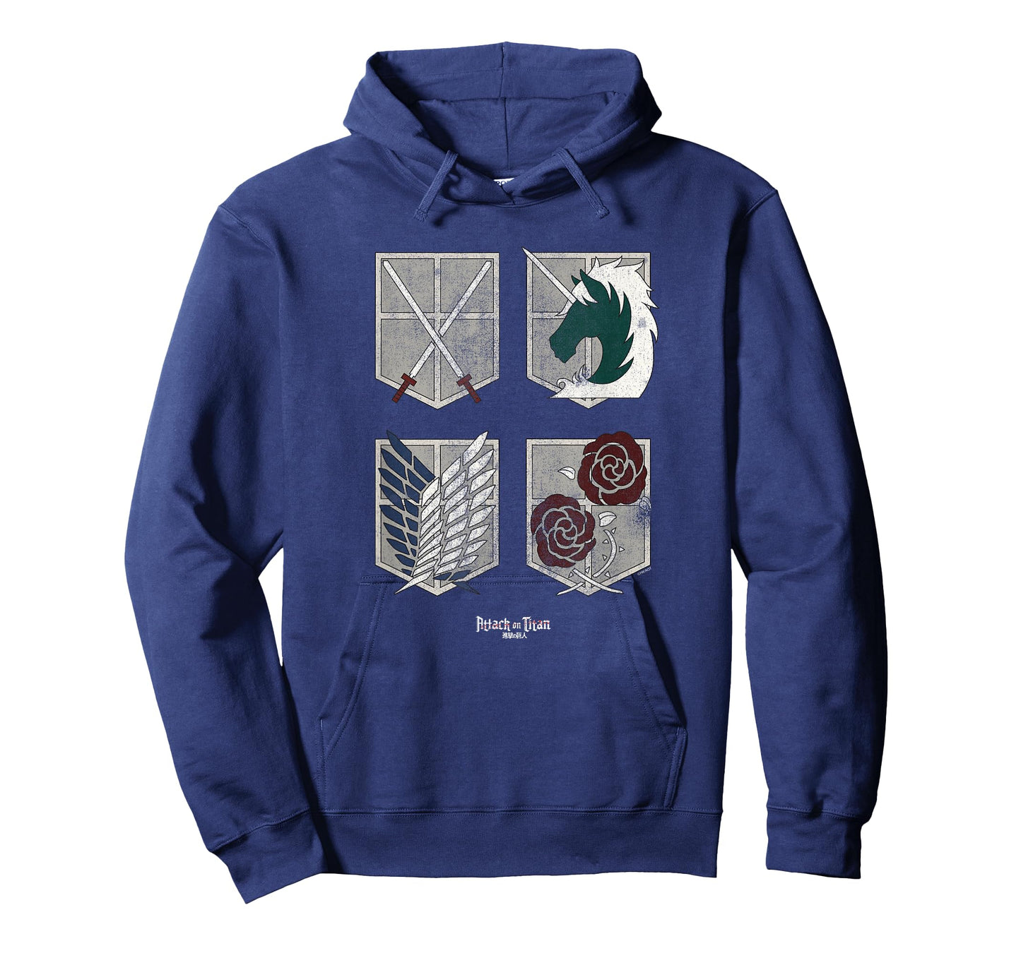 Attack on Titan Four Shields Trainee Military Corps Garrison T-Shirt