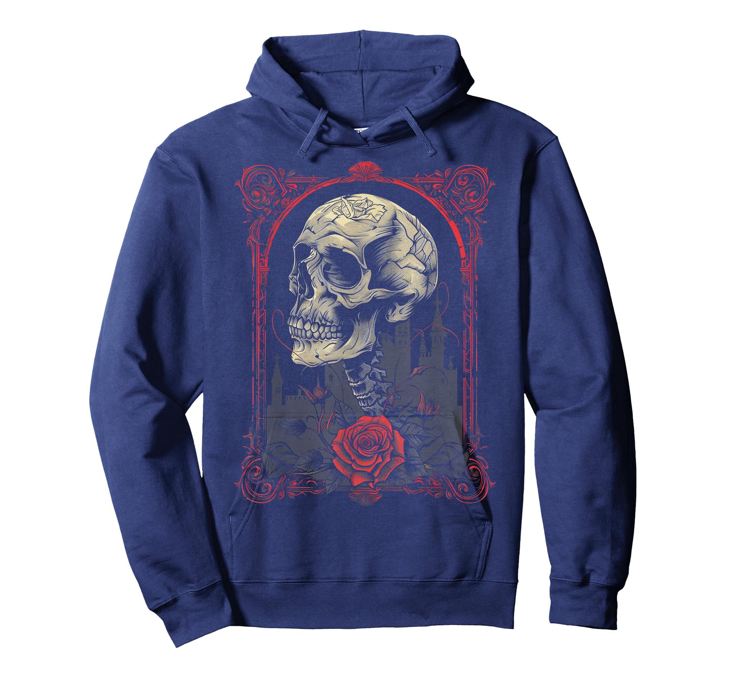 Anime Goth Japanese Skull Rose Gothic Vintage Art Macabre T-Shirt