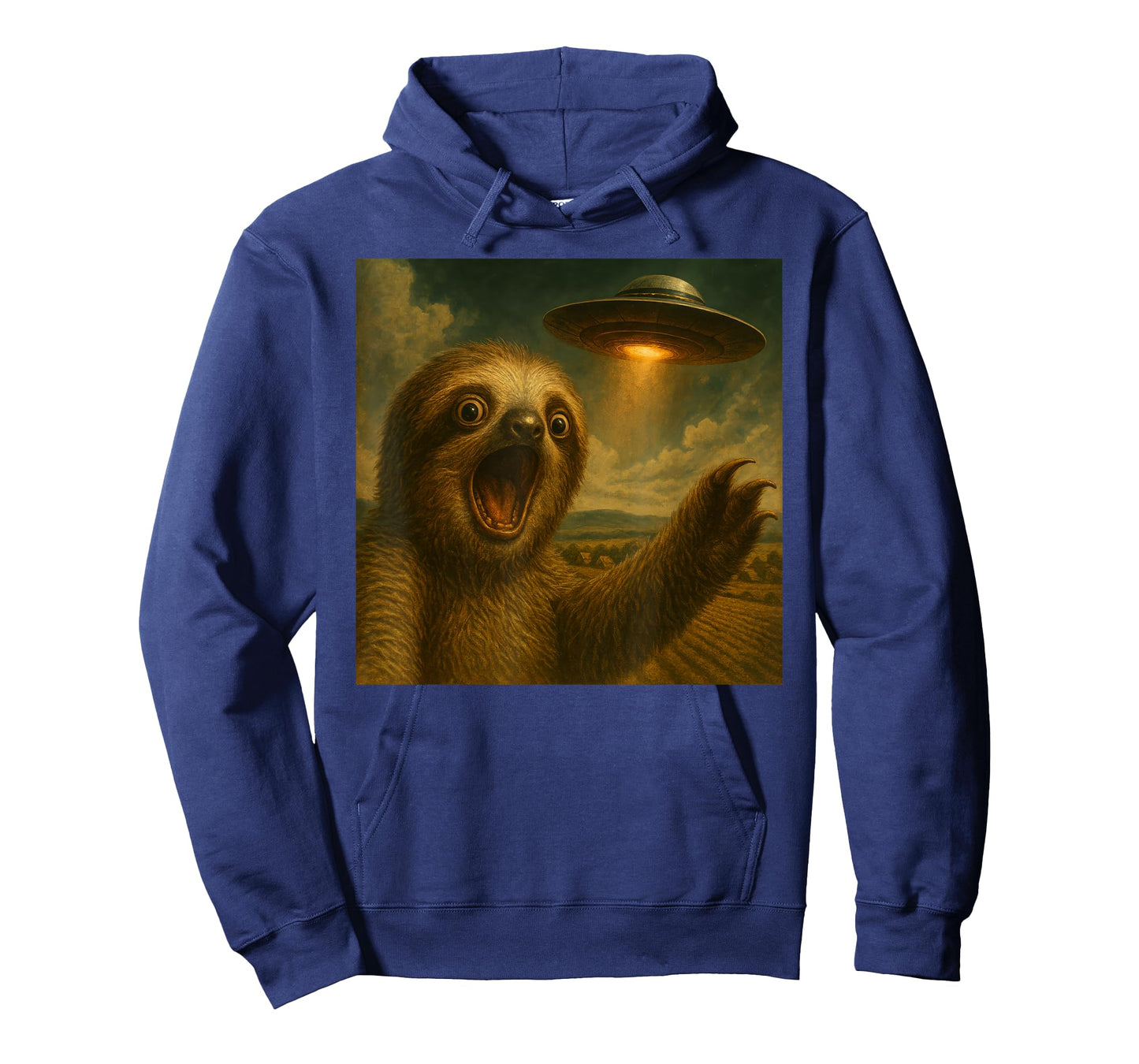 Sloth Selfie with Alien UFO Funny Sloth T-Shirt