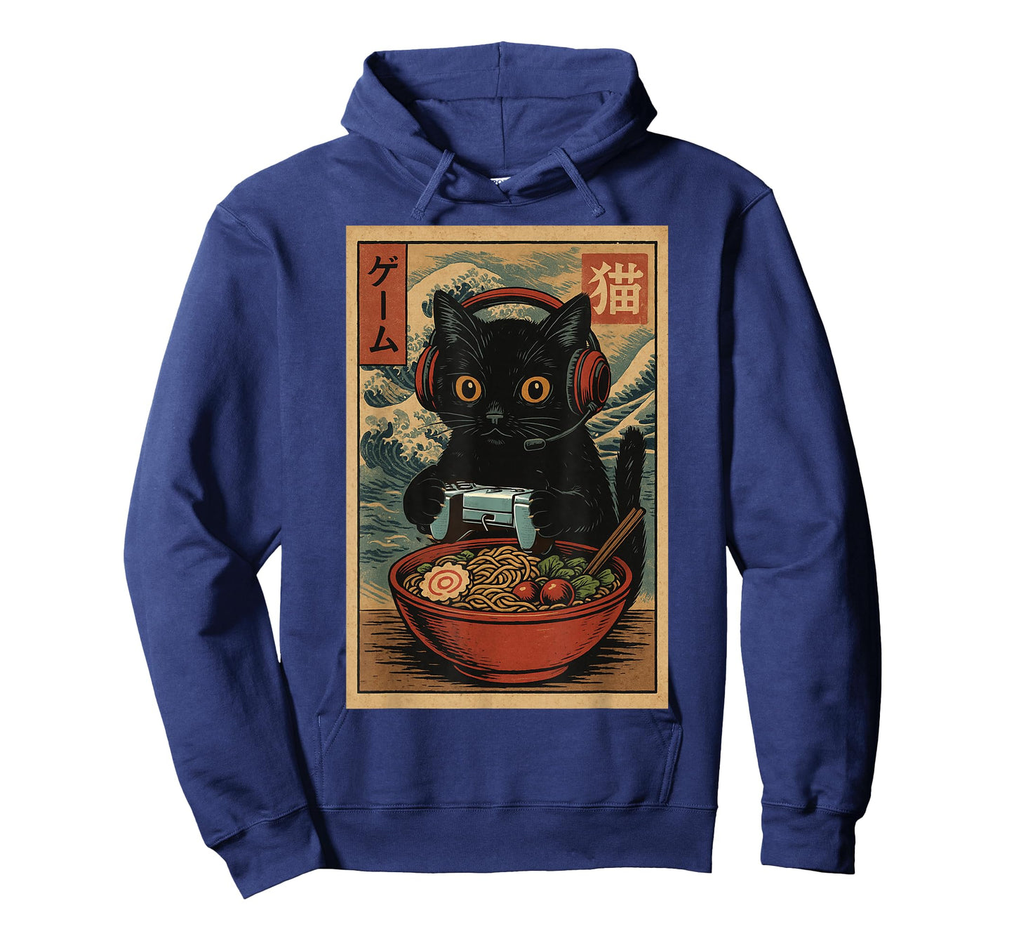 Cute Kawaii Gamer Cat Funny Ramen Retro Japanese Cat Gaming T-Shirt