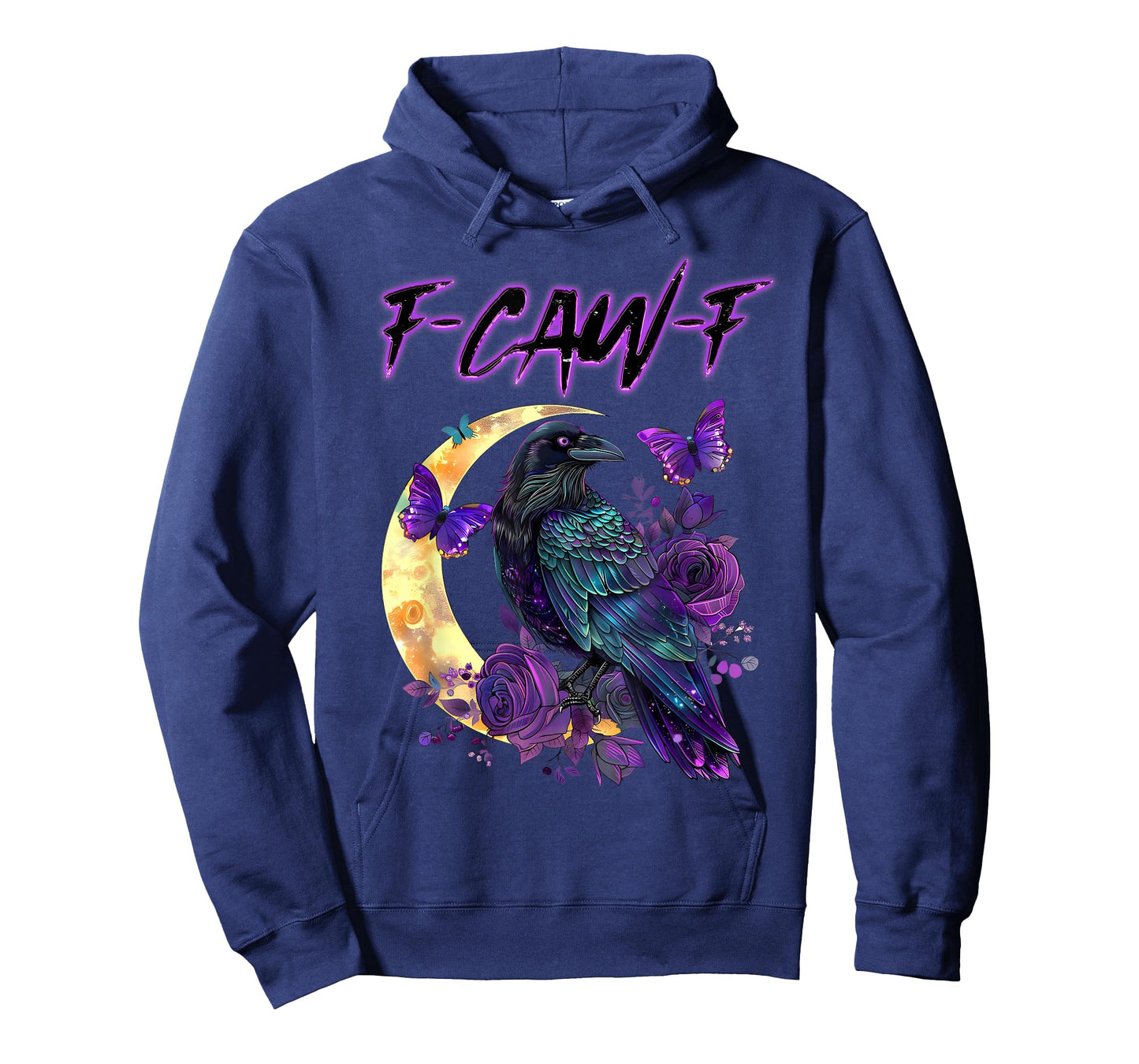 F-Caw-F Funny Raven Black Crow Spooky Season Halloween Retro T-Shirt