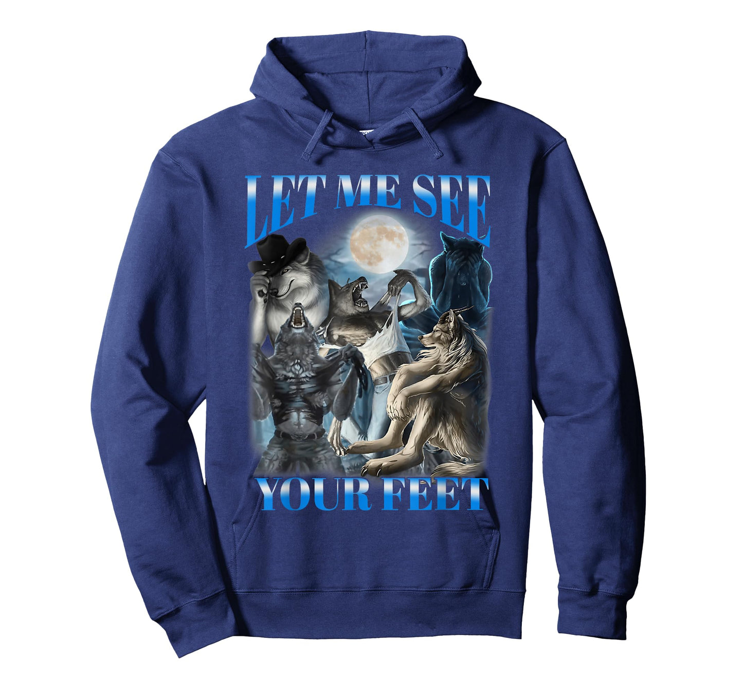 Let Me See Your Feet Aggressive Cringe Wolf Werewolf Meme T-Shirt