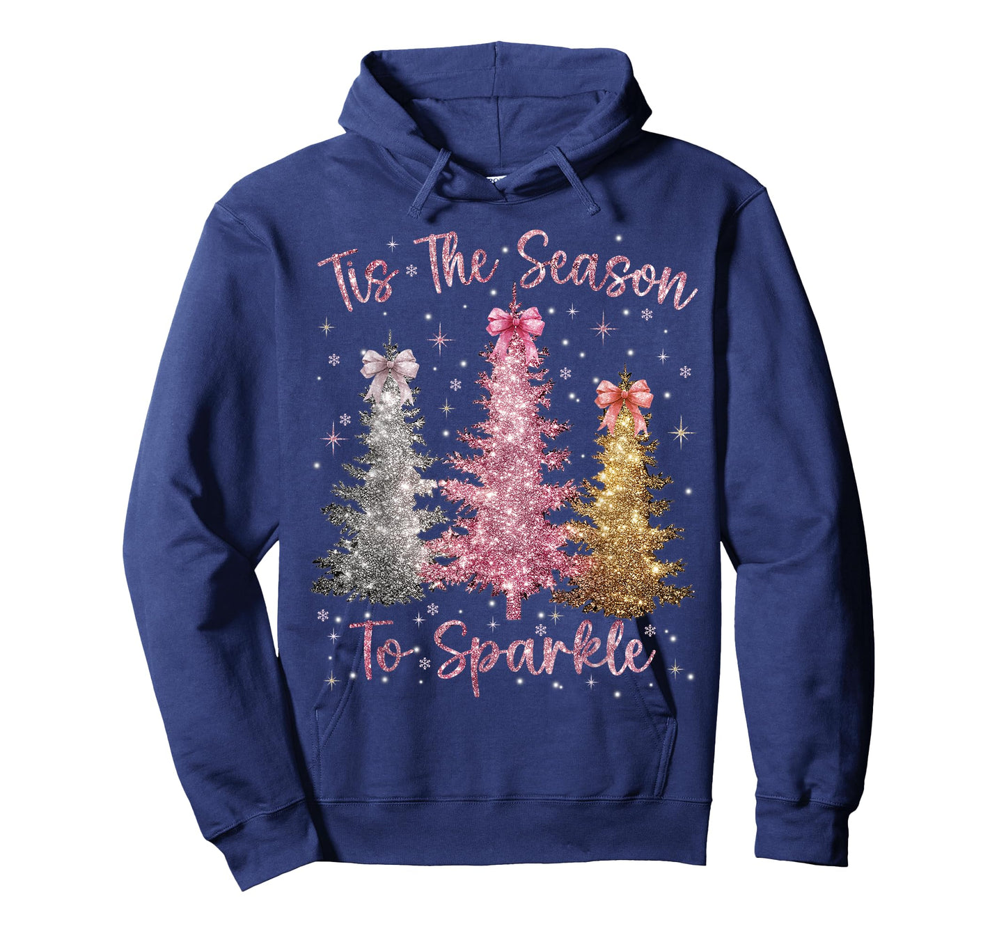 Tis The Season Sparkle Christmas Tree Xmas Women Girl T-Shirt
