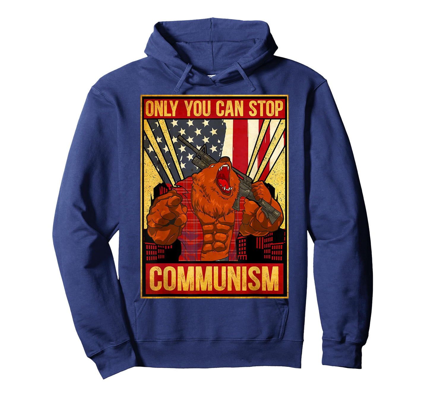 Only You Can Stop Communism Anti-communism Bear USA Patriot T-Shirt