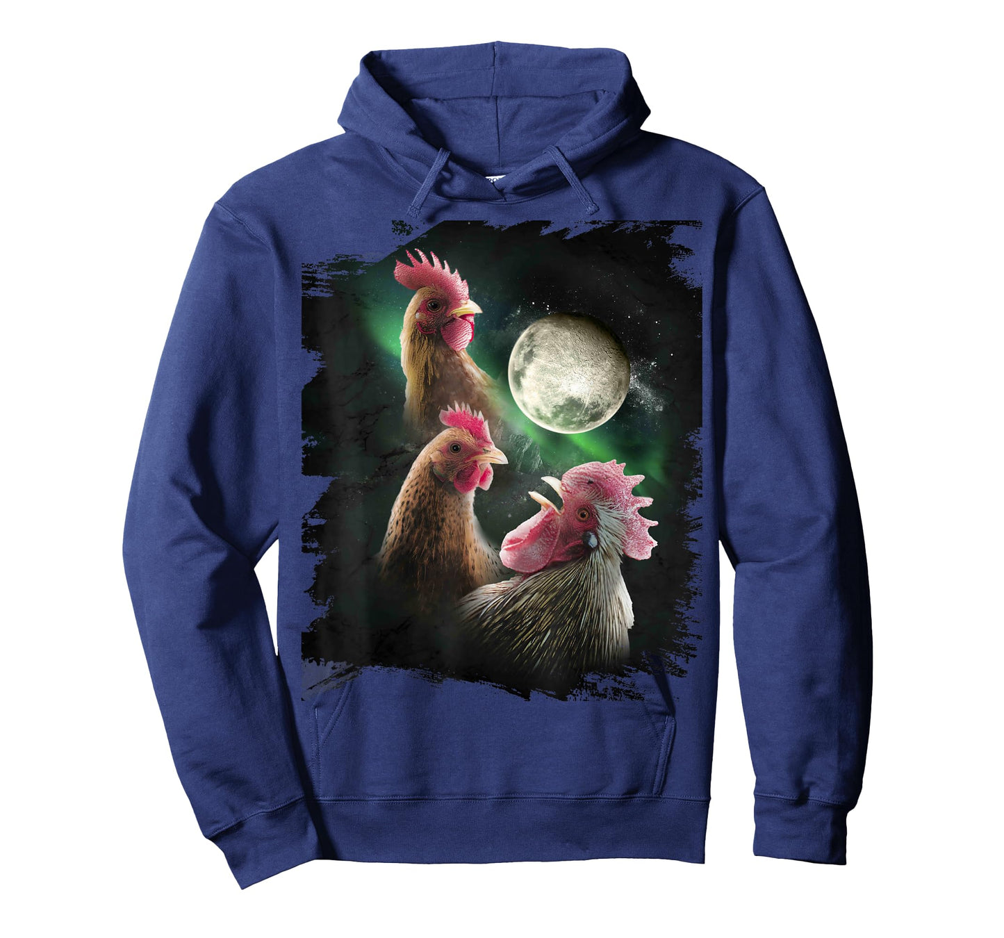 3 Chicken Moon Wolf Chickens Howling Wolves T-Shirt