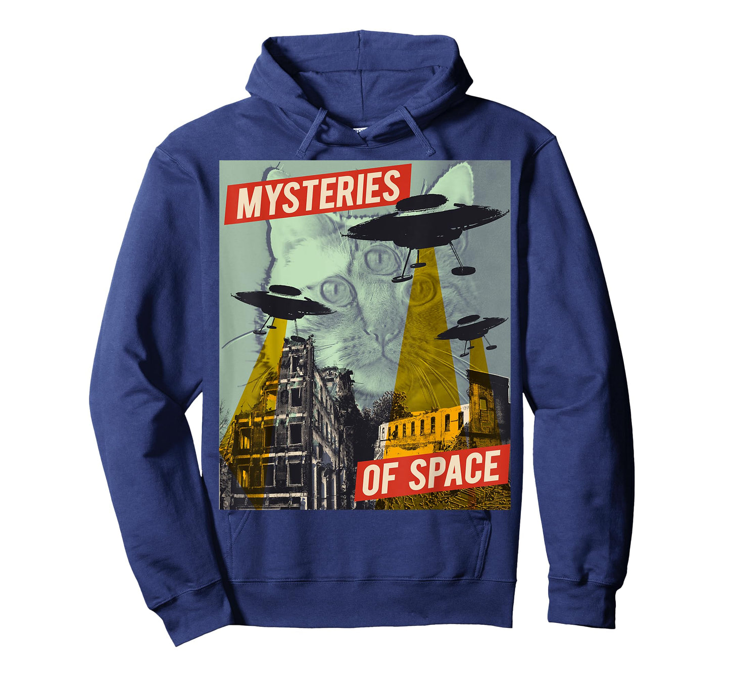 Cat Ufo Flying Saucer Invasion Science Fiction Abduction Kid T-Shirt