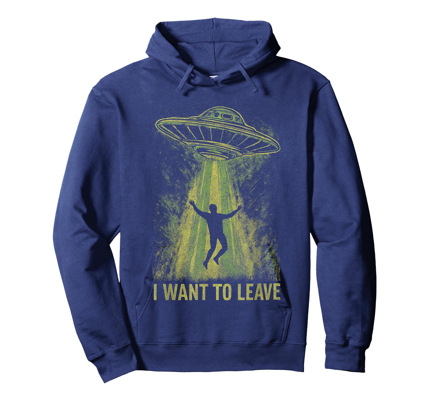 Alien UFO Abduction Funny I Want to Leave Space Dark Humor T-Shirt