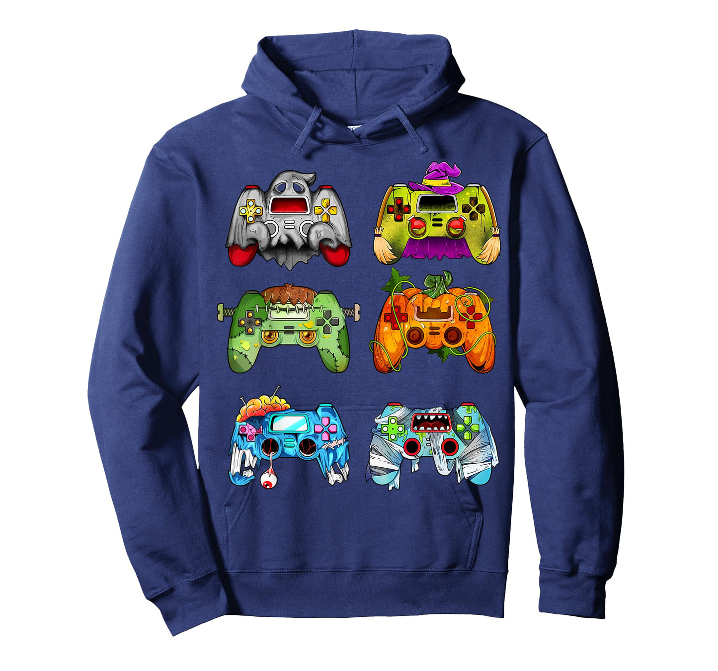 Halloween Pumpkin Witch Gaming Controllers Zombie Boys Kids T-Shirt