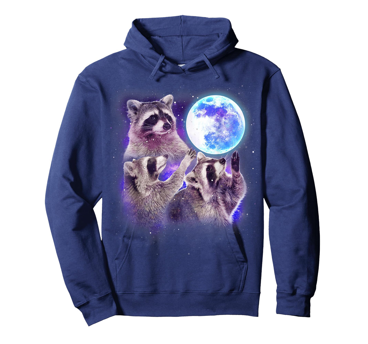 Three Raccoon Moon Funny 3 Wolves Parody Racoon Space Galaxy T-Shirt