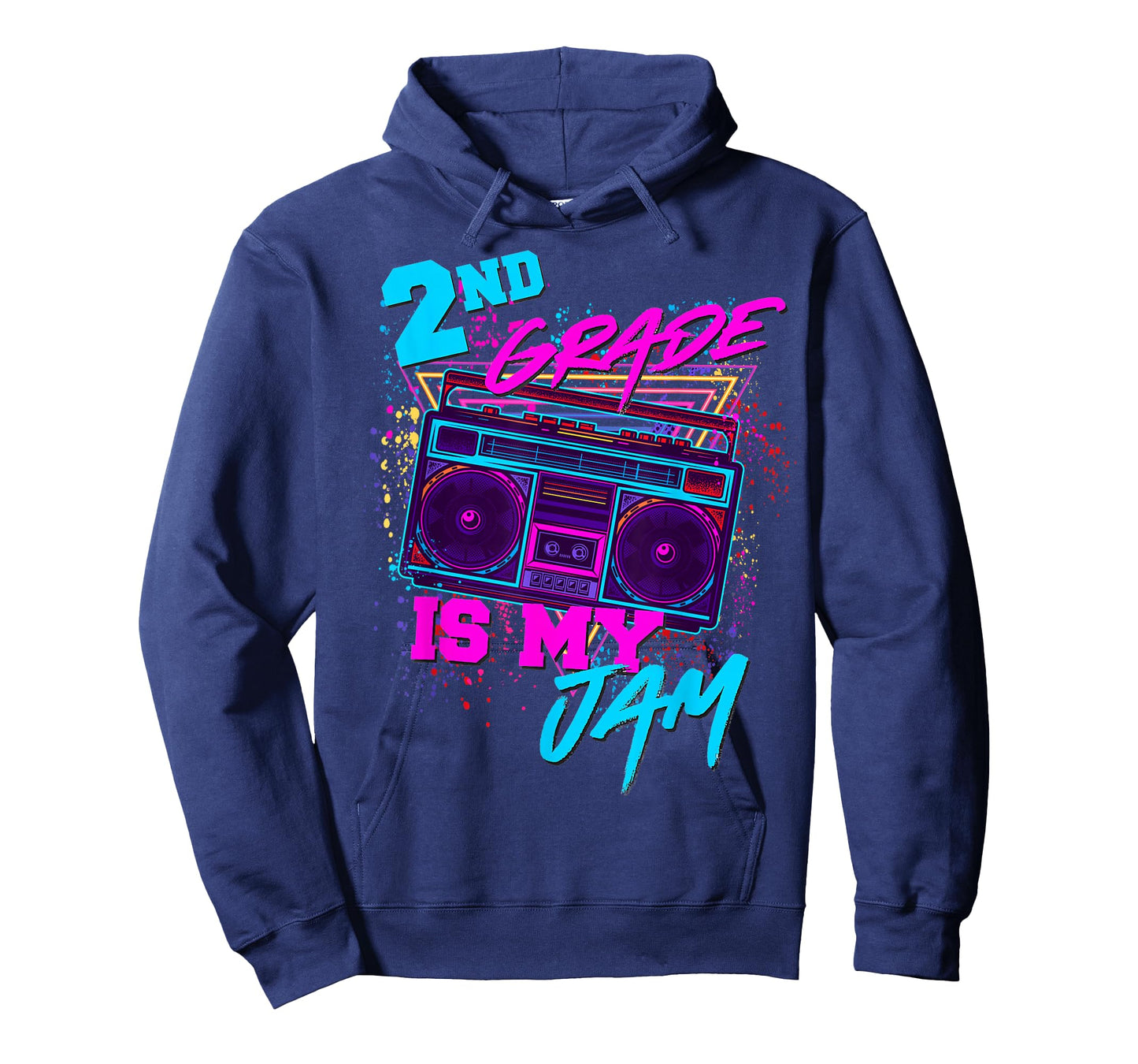 2nd Grade Is My Jam Vintage 80s 1980s Teacher Student Retro T-Shirt