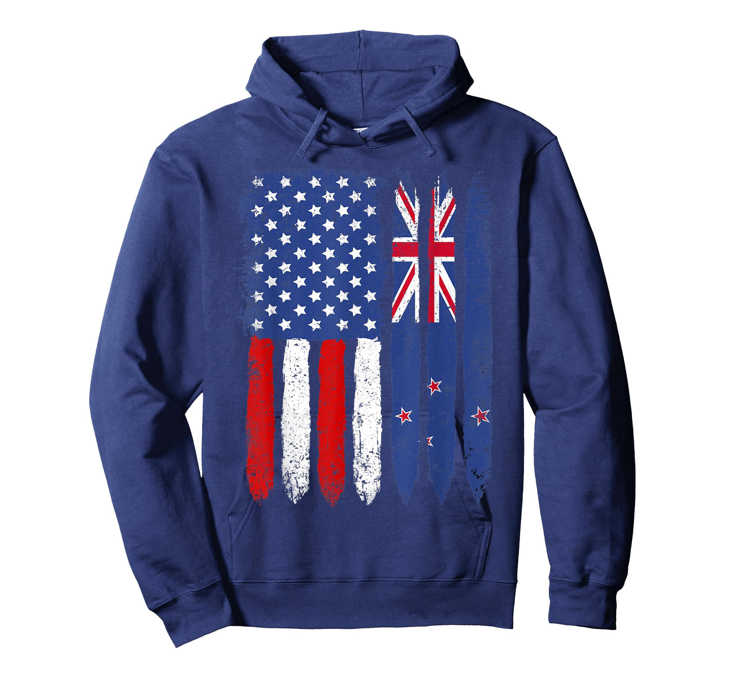 Distressed Retro USA American New Zealand Flag Patriotic T-Shirt for Women Kids Men