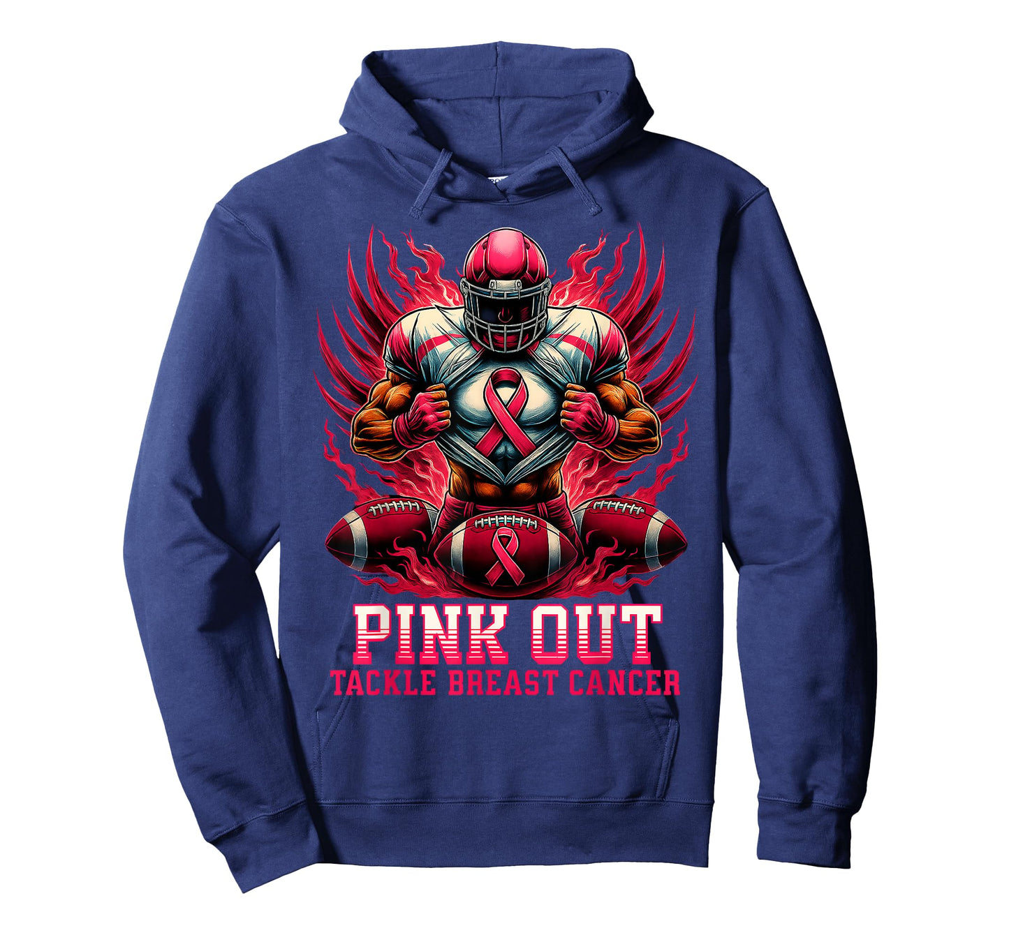 Pink Out Tackle Breast Cancer Awareness American Football T-Shirt