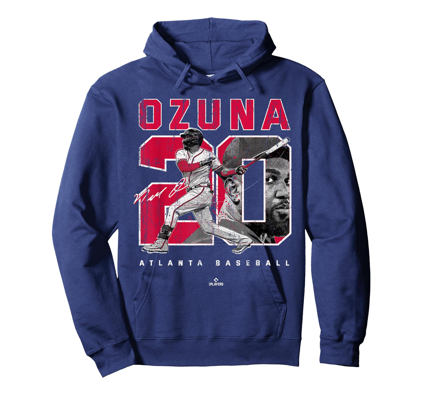 Number and Portrait Marcell Ozuna Atlanta MLBPA T-Shirt