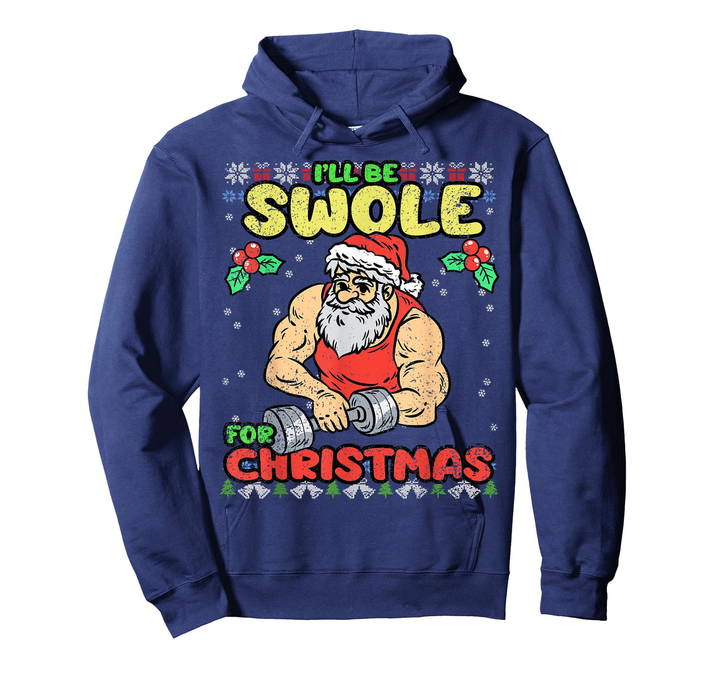Swole Santa Christmas Pajama Funny X-Mas Gym Fitness Workout T-Shirt