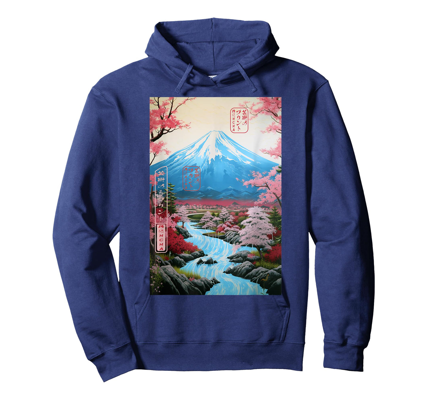 Ukiyo-e Cherry Blossom Mount Fuji Serenity Japanese T-Shirt