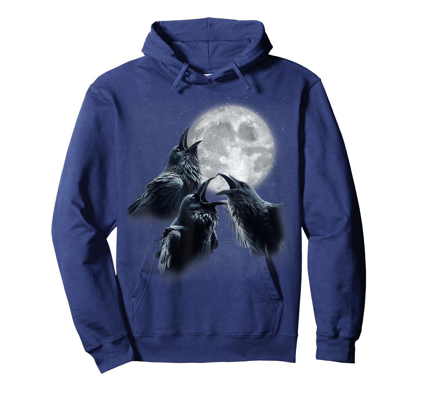 3 Black Raven Howling At The Moon Funny Crow Raven Bird Kids T-Shirt