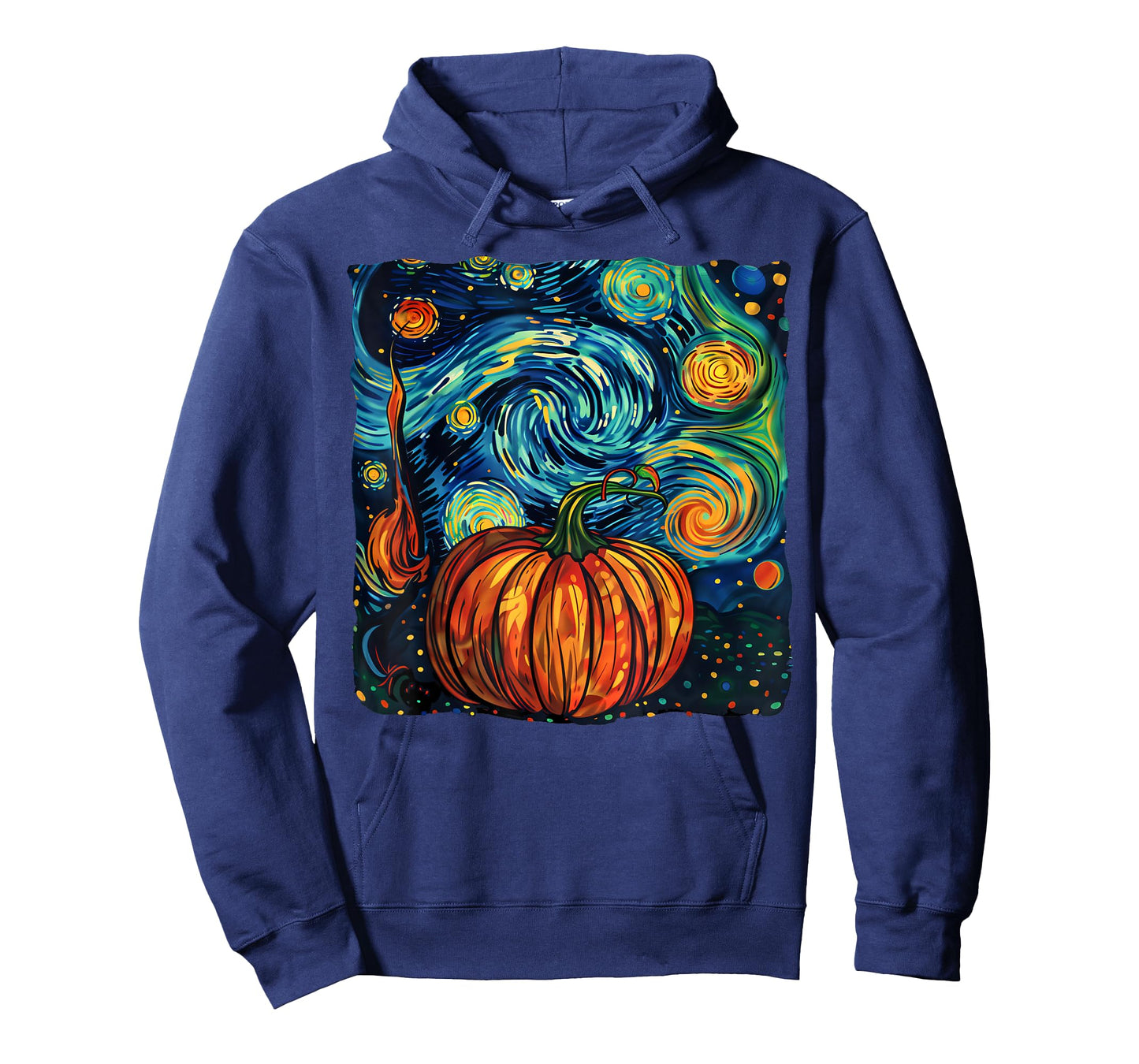 Pumpkin Halloween Starry Night Van Gogh Thanksgiving Fall T-Shirt