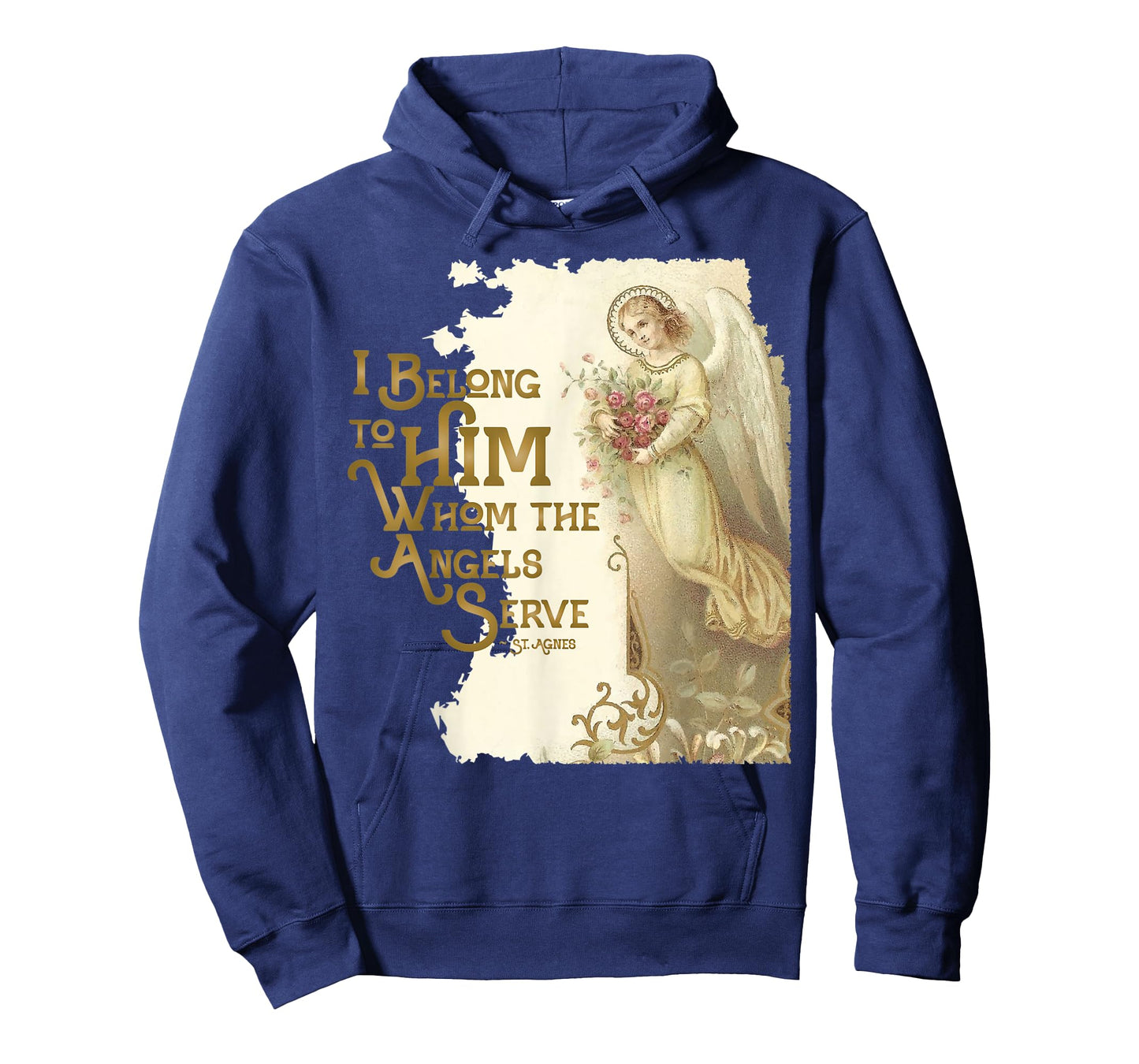 St Agnes of Rome Whom the Angels Serve Vintage Catholic T-Shirt