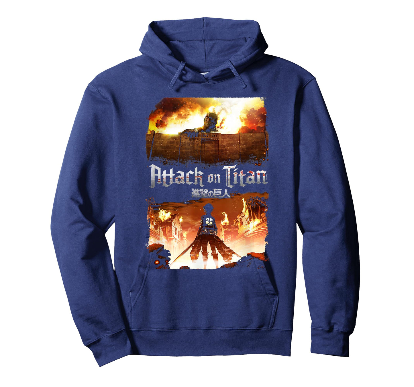 Attack on Titan Key Art Flaming Attack Scene AOT Anime T-Shirt