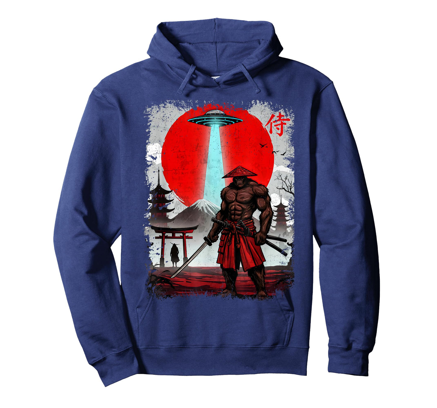 Samurai Bigfoot Japanese Vintage Graphic Ukiyo-e Art Funny T-Shirt