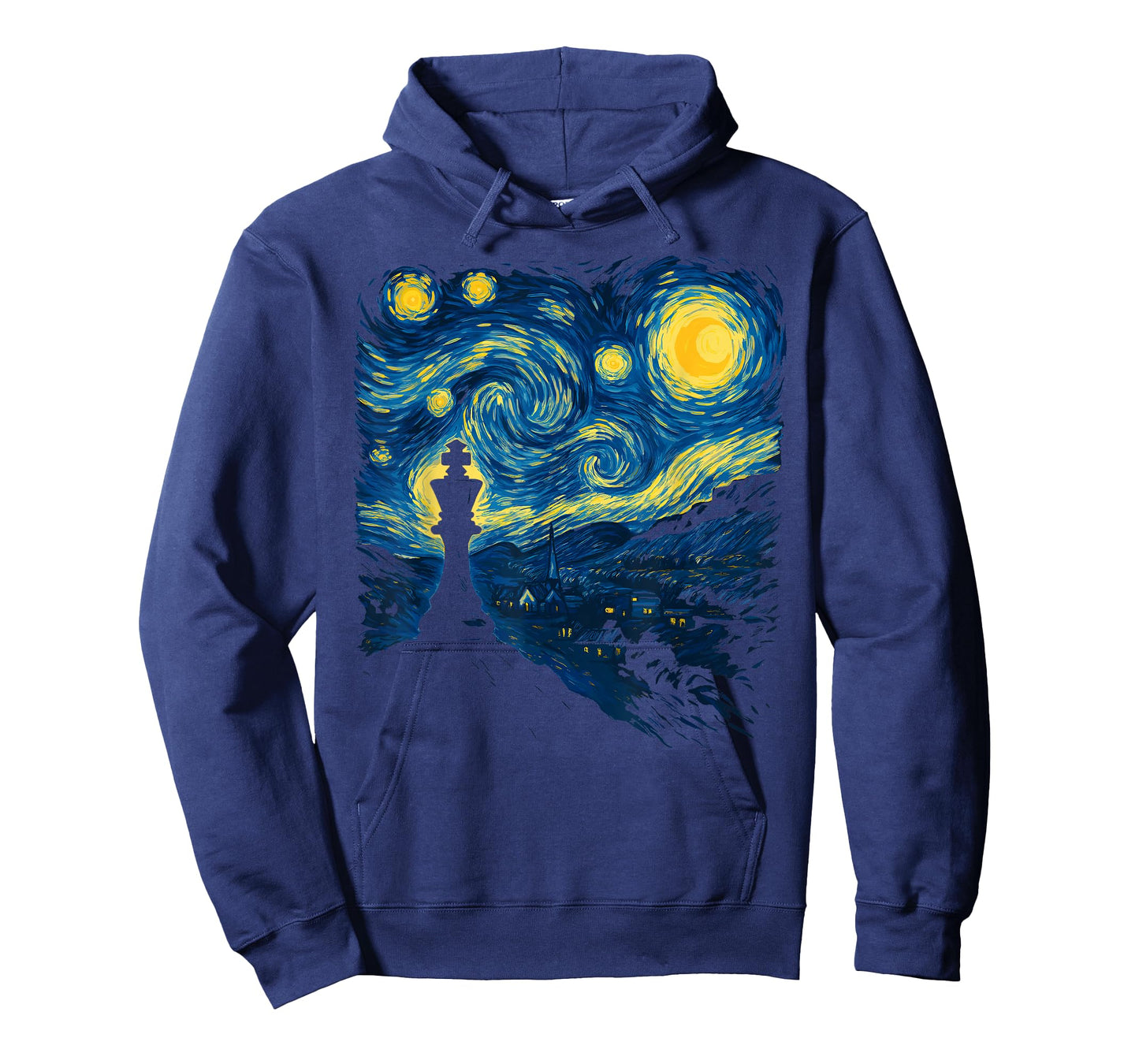 Chess Starry Night Chess Player King Piece Van Gogh Art T-Shirt