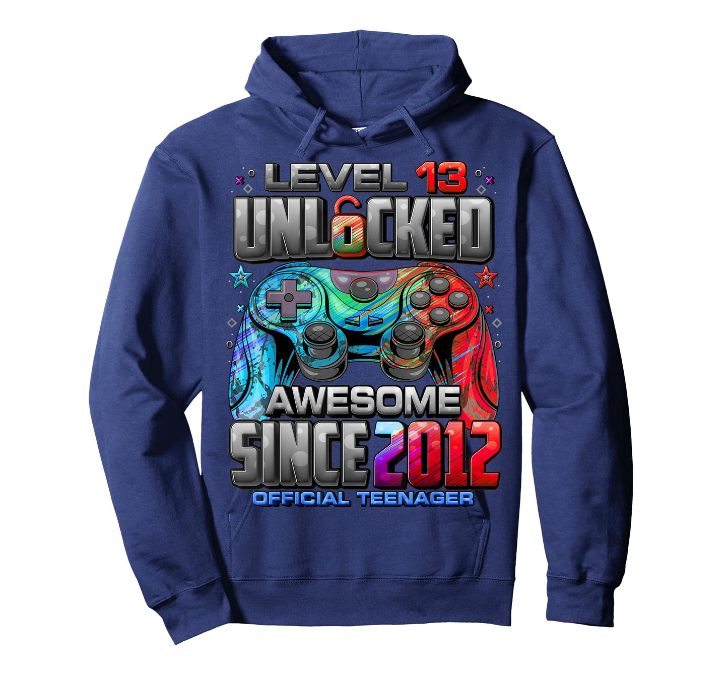 Level 13 Unlocked Awesome Since 2012 13th Birthday Gaming T-Shirt