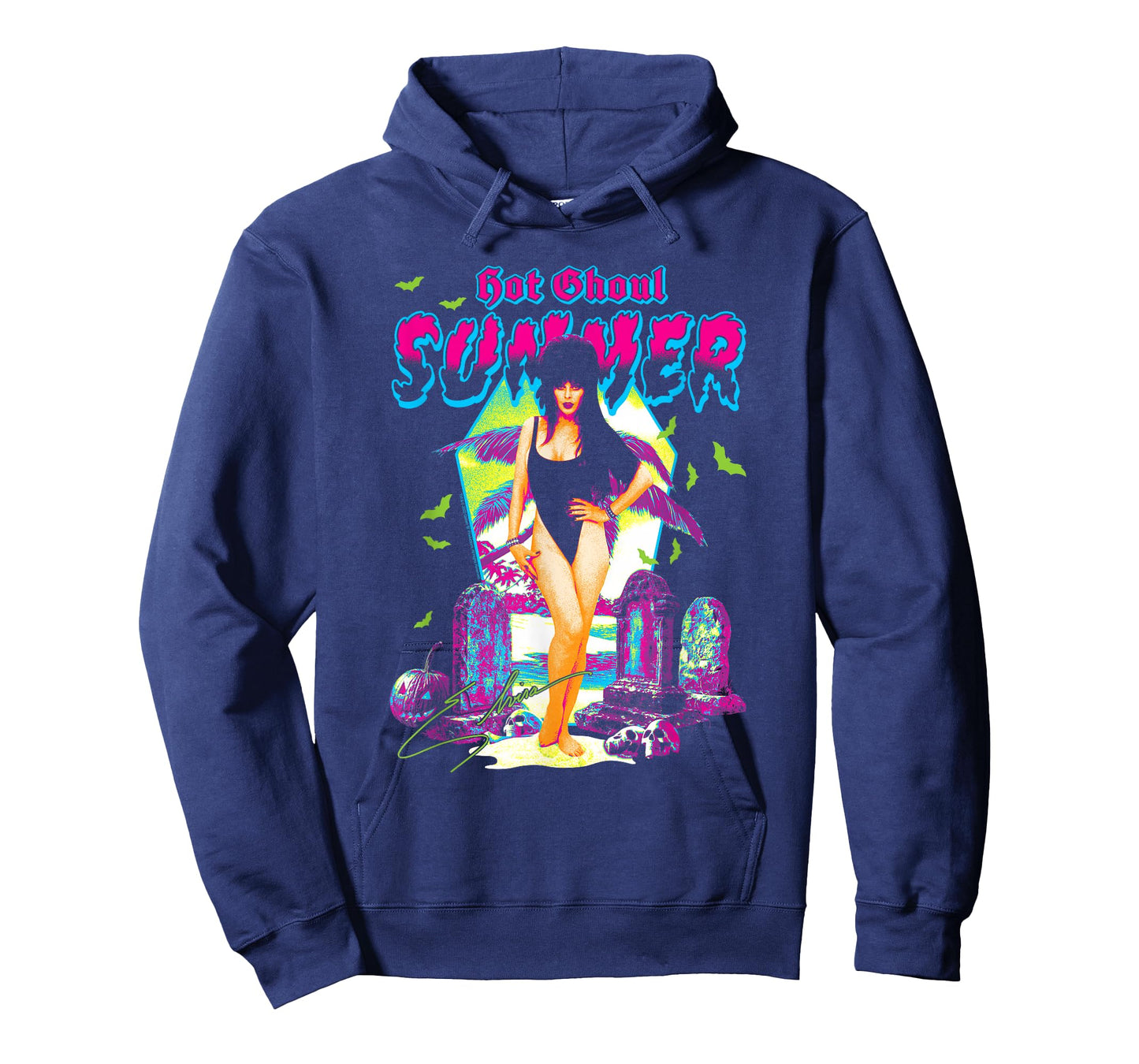 Elvira Hot Ghoul Summer Retro Neon Colors Goth Summerween T-Shirt